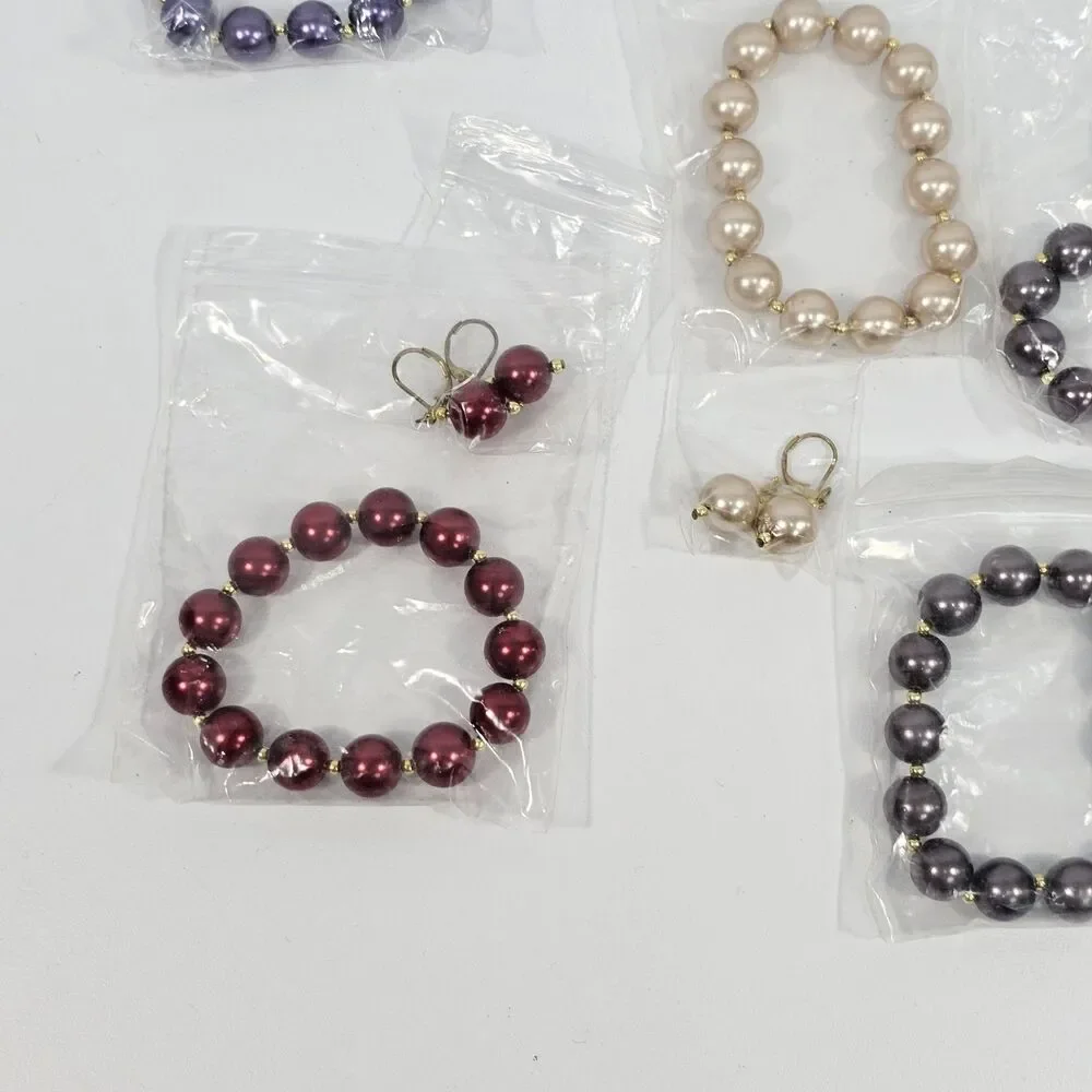 Garold C. Miller Friends Collection Bead Bracelet & Earring Lot of 7 Sets New